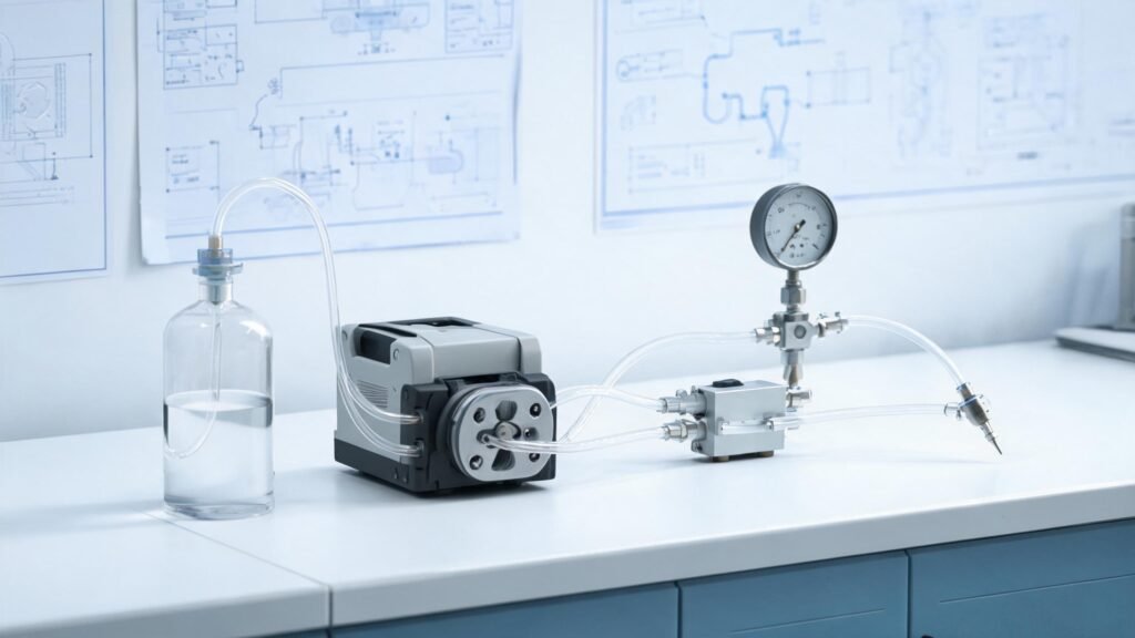 Engineered OEM fluid path system with peristaltic pump, tubing, and instrumentation