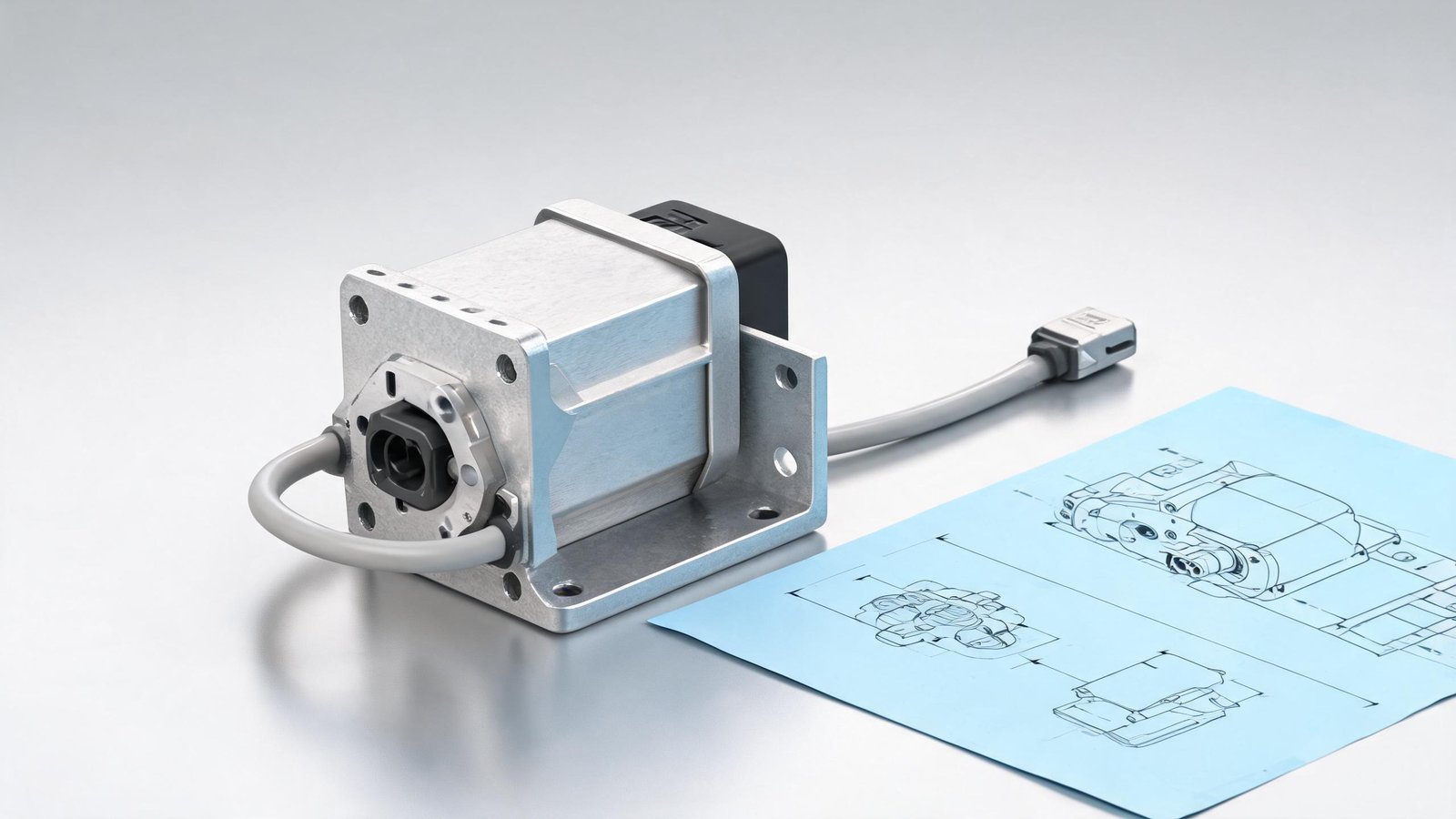 Custom OEM peristaltic pump with modified housing and custom mounting brackets
